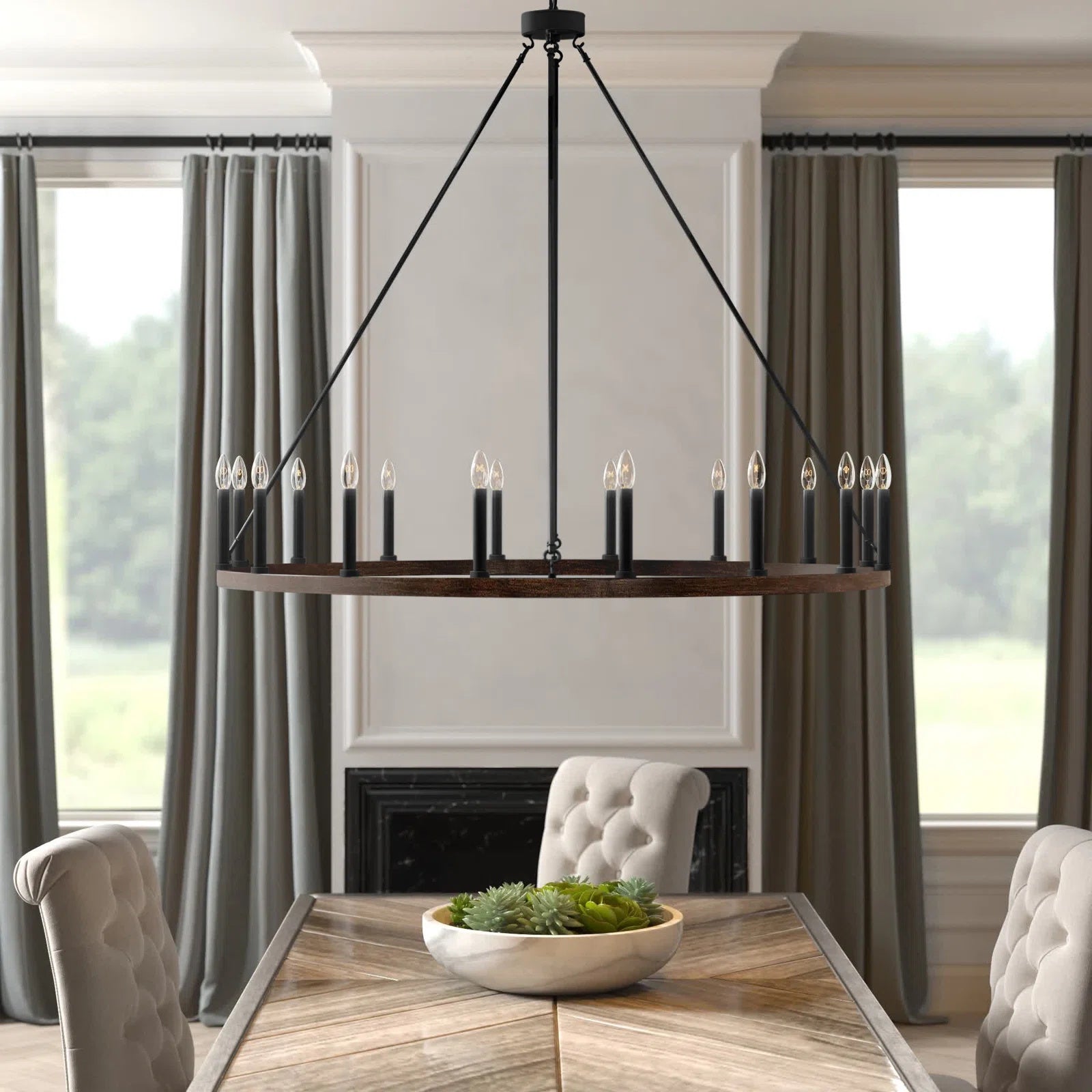 Mjolkuvyo Modern Minimalist Metal Chandelier - Lamp Copper