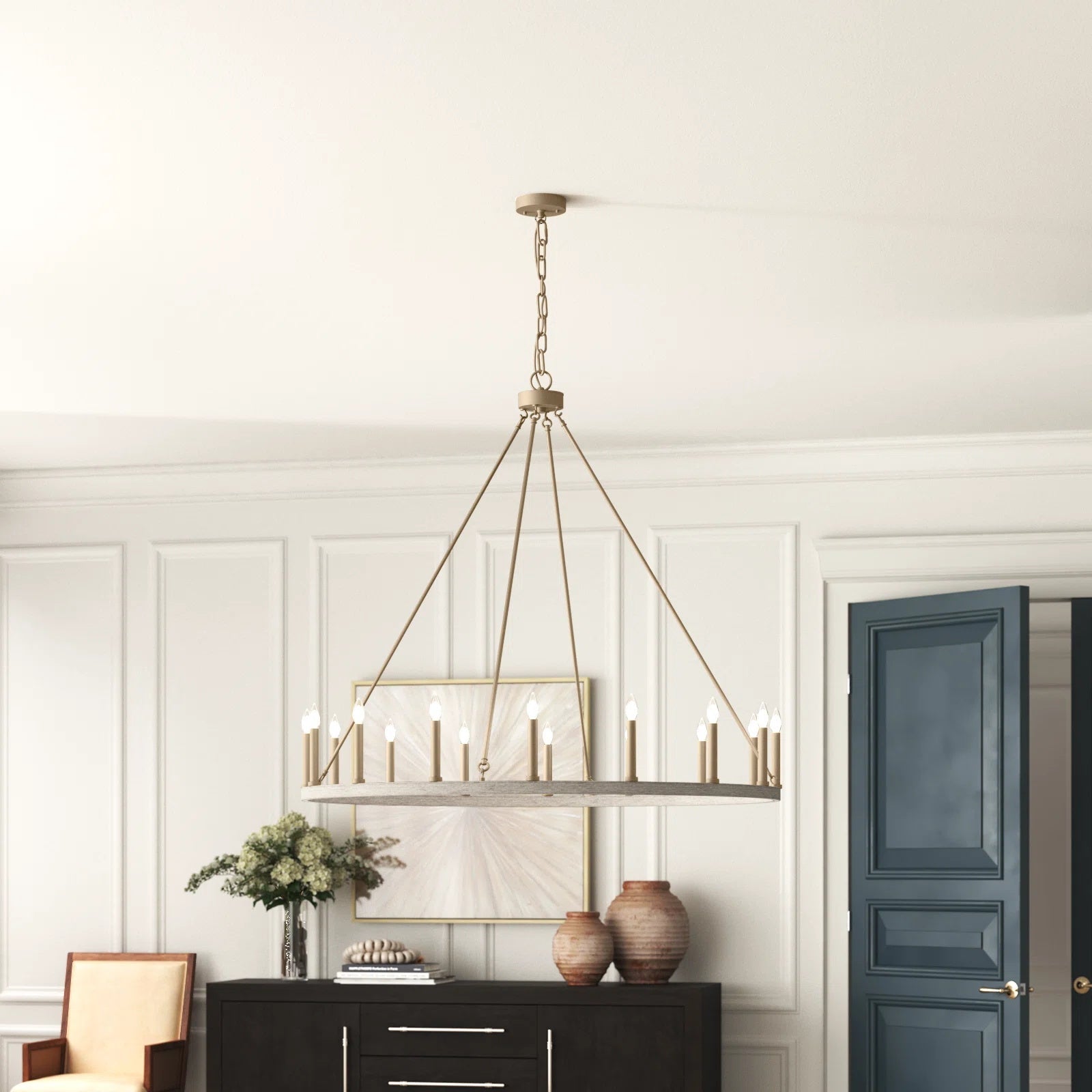 Mjolkuvyo Modern Minimalist Metal Chandelier - Lamp Copper