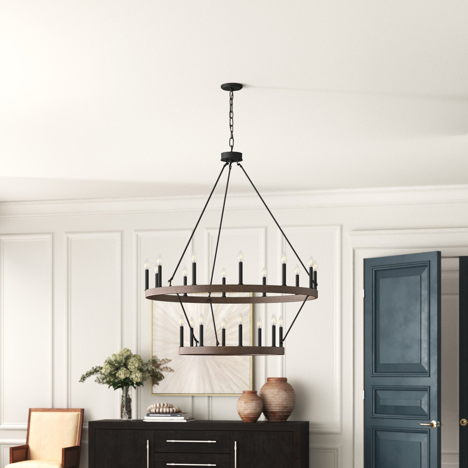 Mjolkuvyo Modern Minimalist Metal Chandelier - Lamp Copper