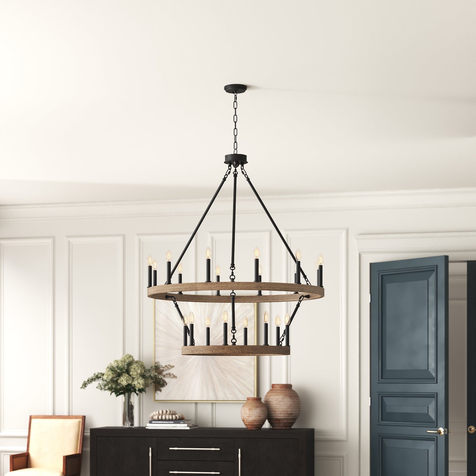 Mjolkuvyo Modern Minimalist Metal Chandelier - Lamp Copper
