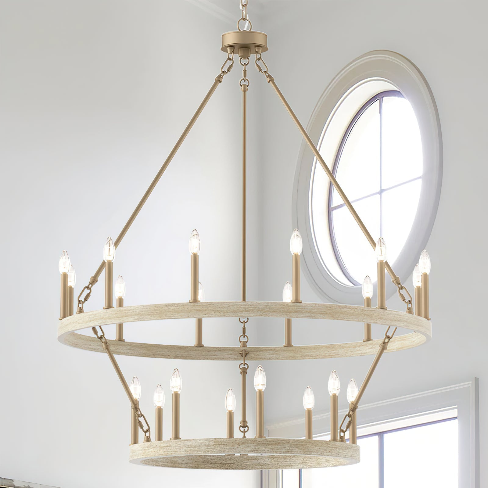 Mjolkuvyo Modern Minimalist Metal Chandelier - Lamp Copper