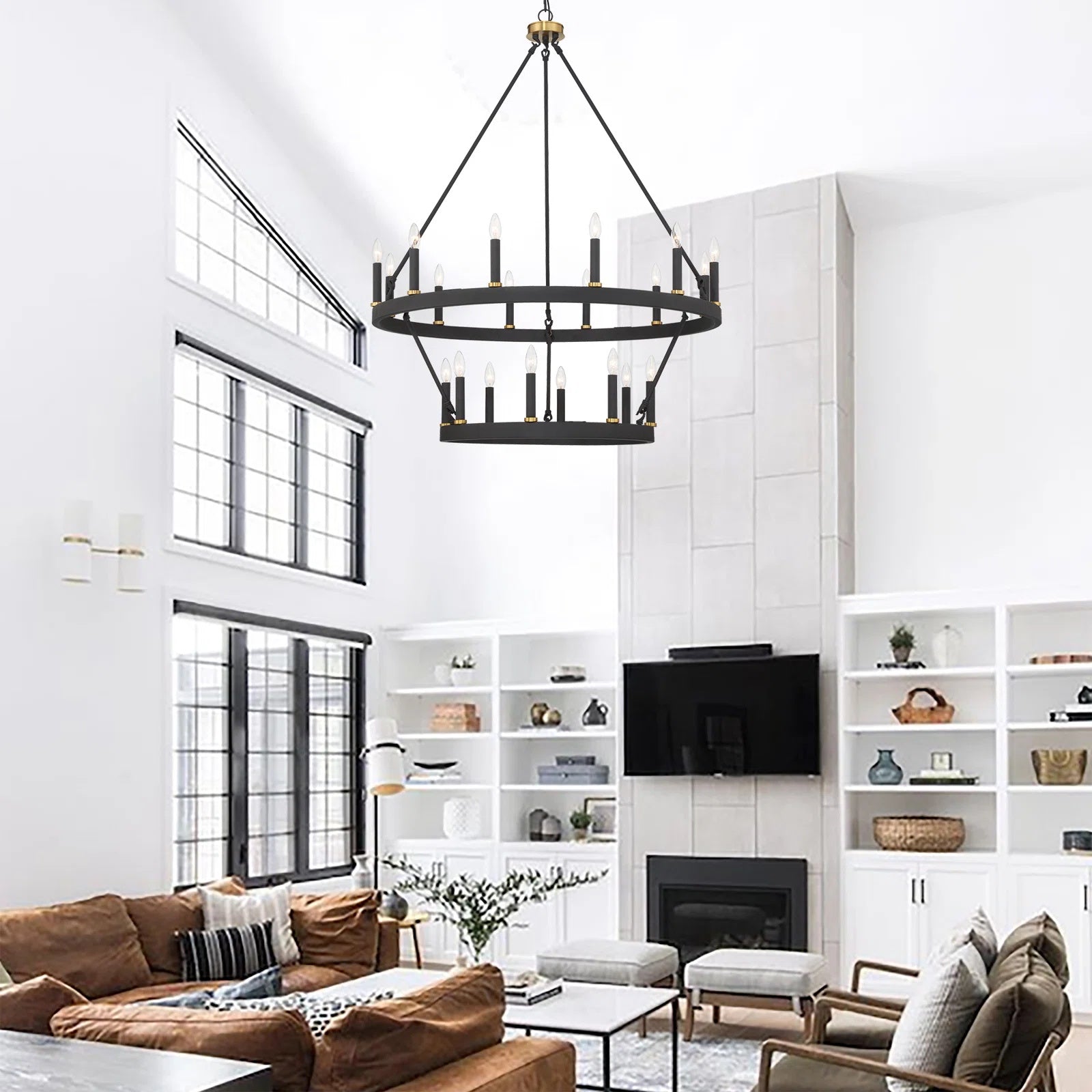 Mjolkuvyo Modern Minimalist Metal Chandelier - Lamp Copper