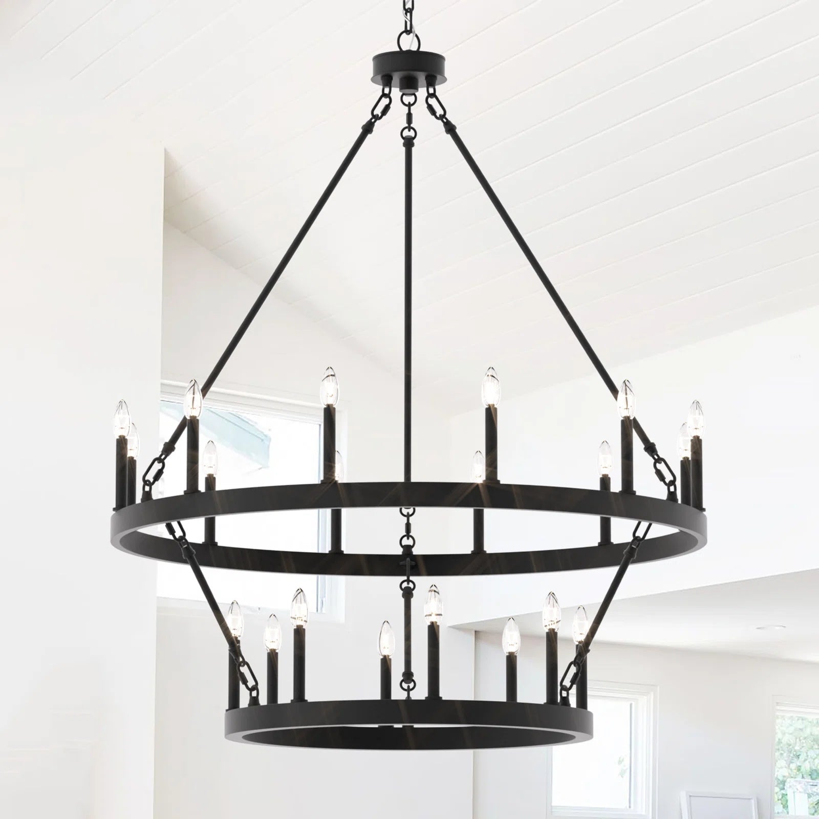 Mjolkuvyo Modern Minimalist Metal Chandelier - Lamp Copper