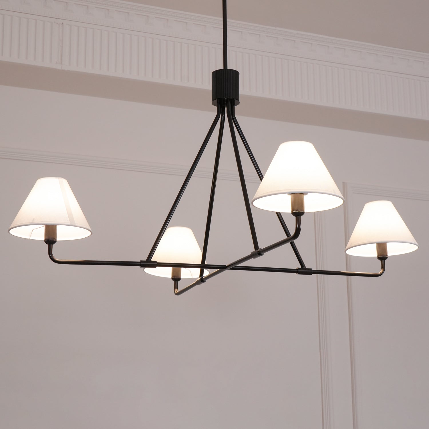 Ornuvyh Vintage Industrial Metal Fabric Chandelier - Lamp Copper