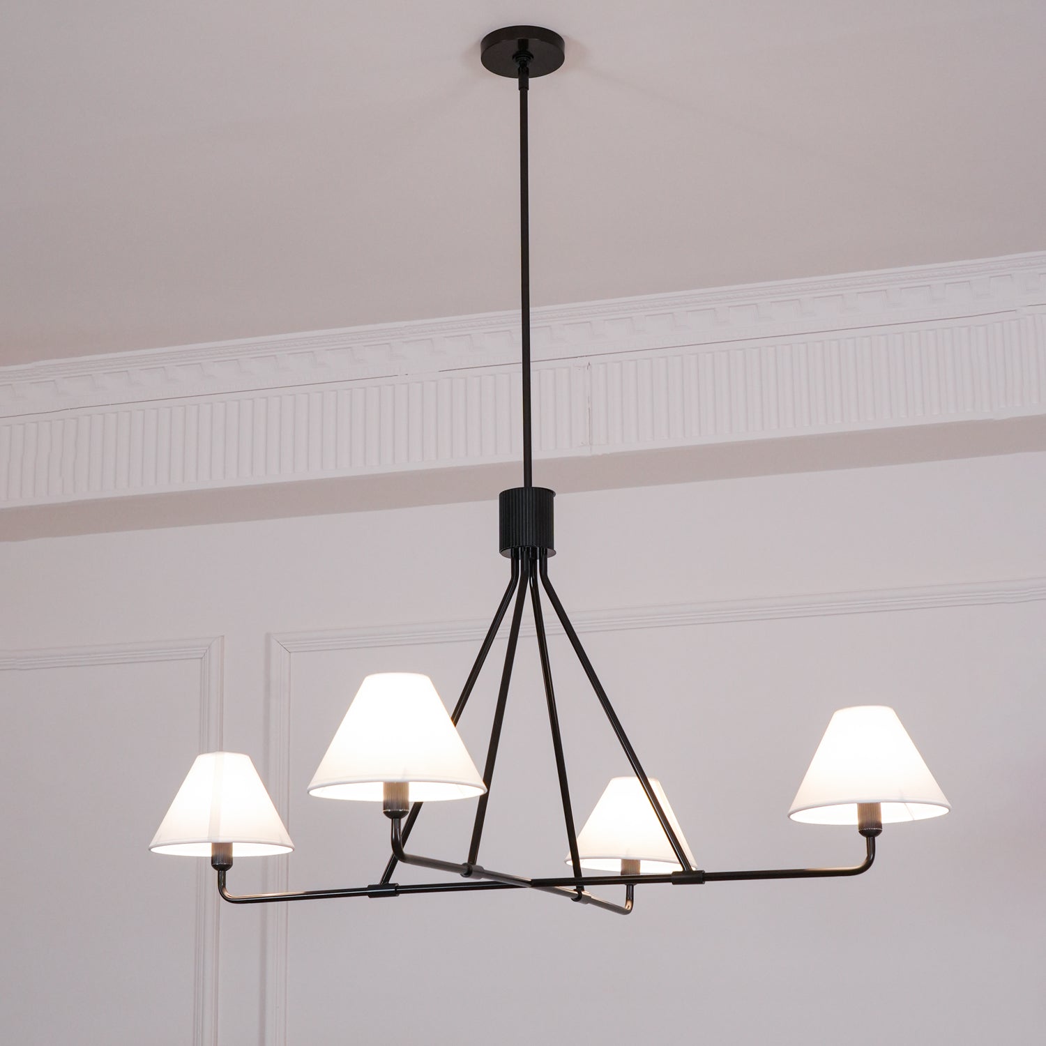 Ornuvyh Vintage Industrial Metal Fabric Chandelier - Lamp Copper