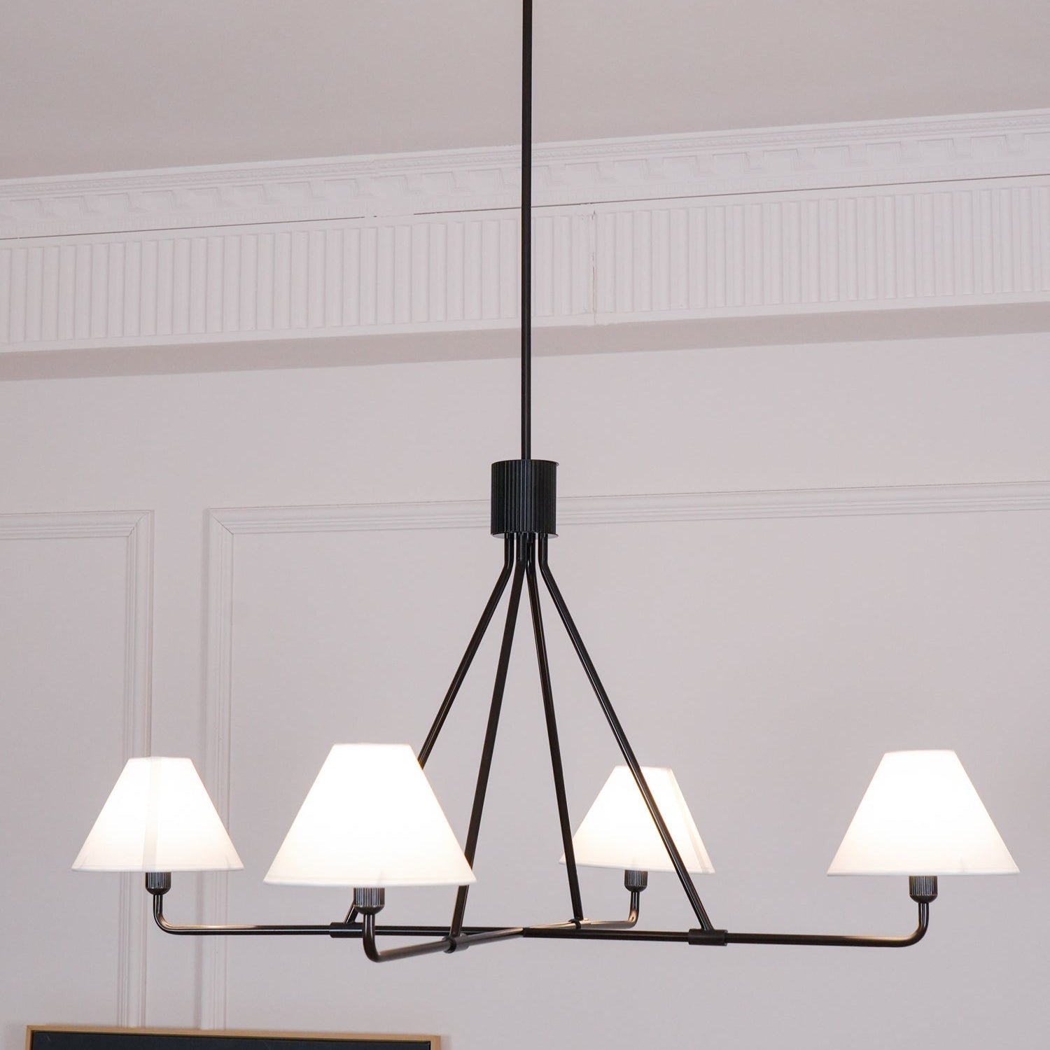Ornuvyh Vintage Industrial Metal Fabric Chandelier - Lamp Copper