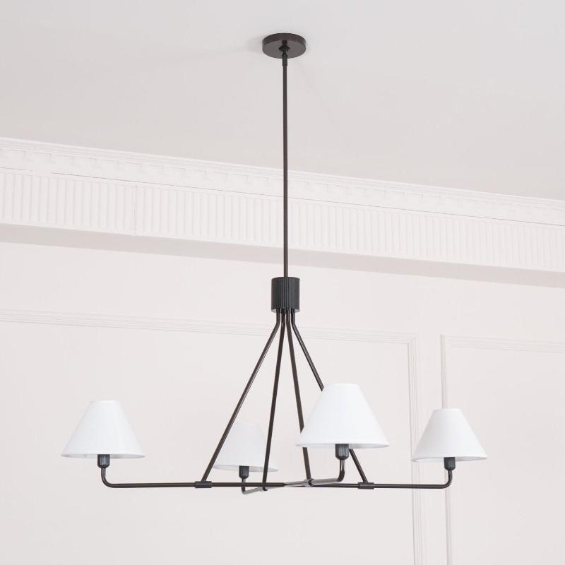 Ornuvyh Vintage Industrial Metal Fabric Chandelier - Lamp Copper