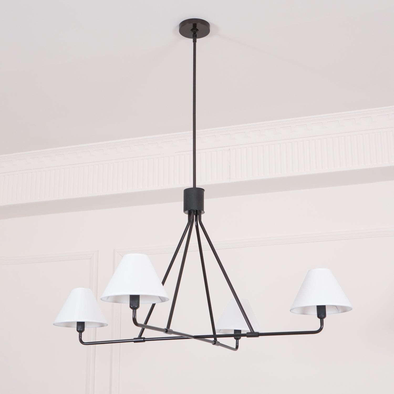 Ornuvyh Vintage Industrial Metal Fabric Chandelier - Lamp Copper