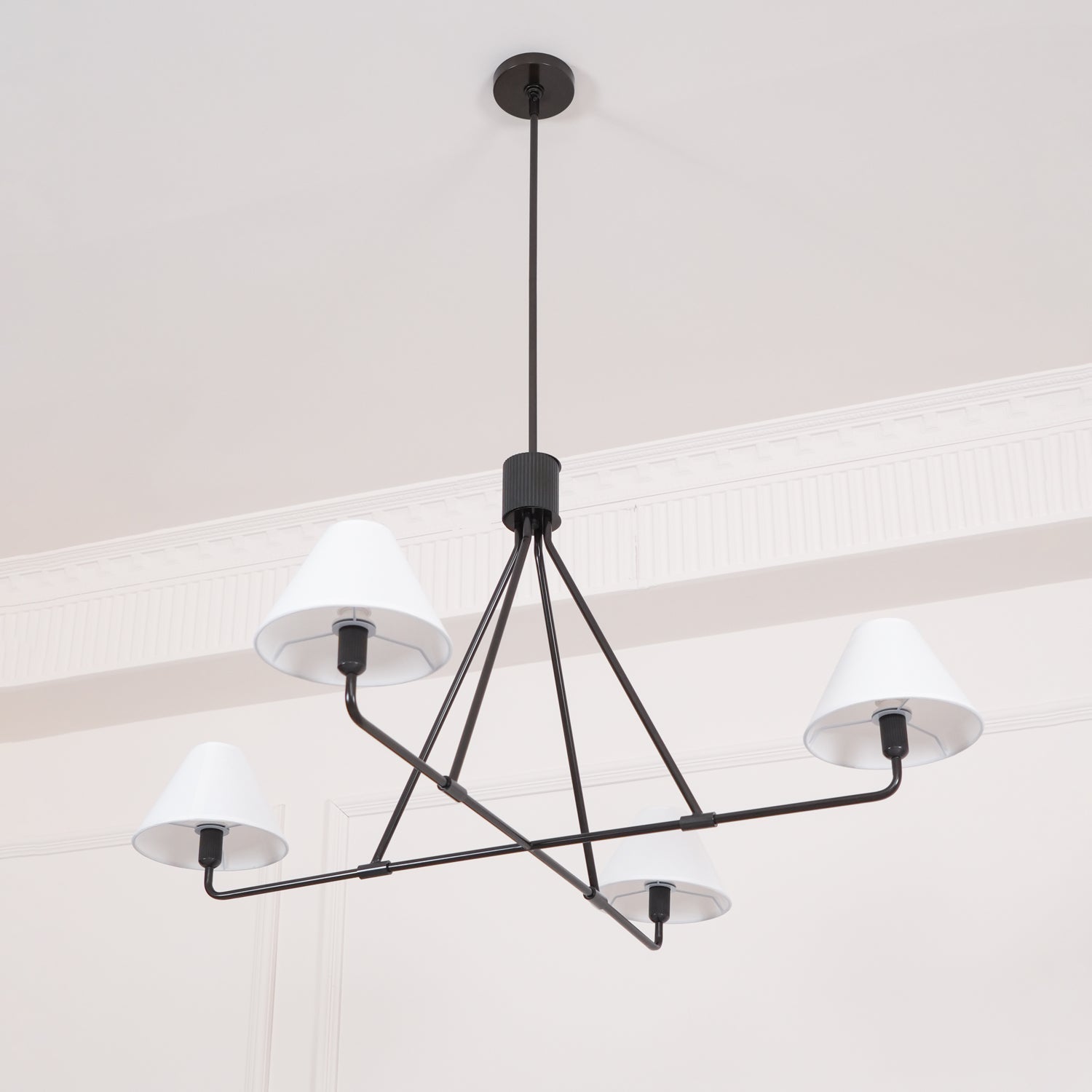 Ornuvyh Vintage Industrial Metal Fabric Chandelier - Lamp Copper