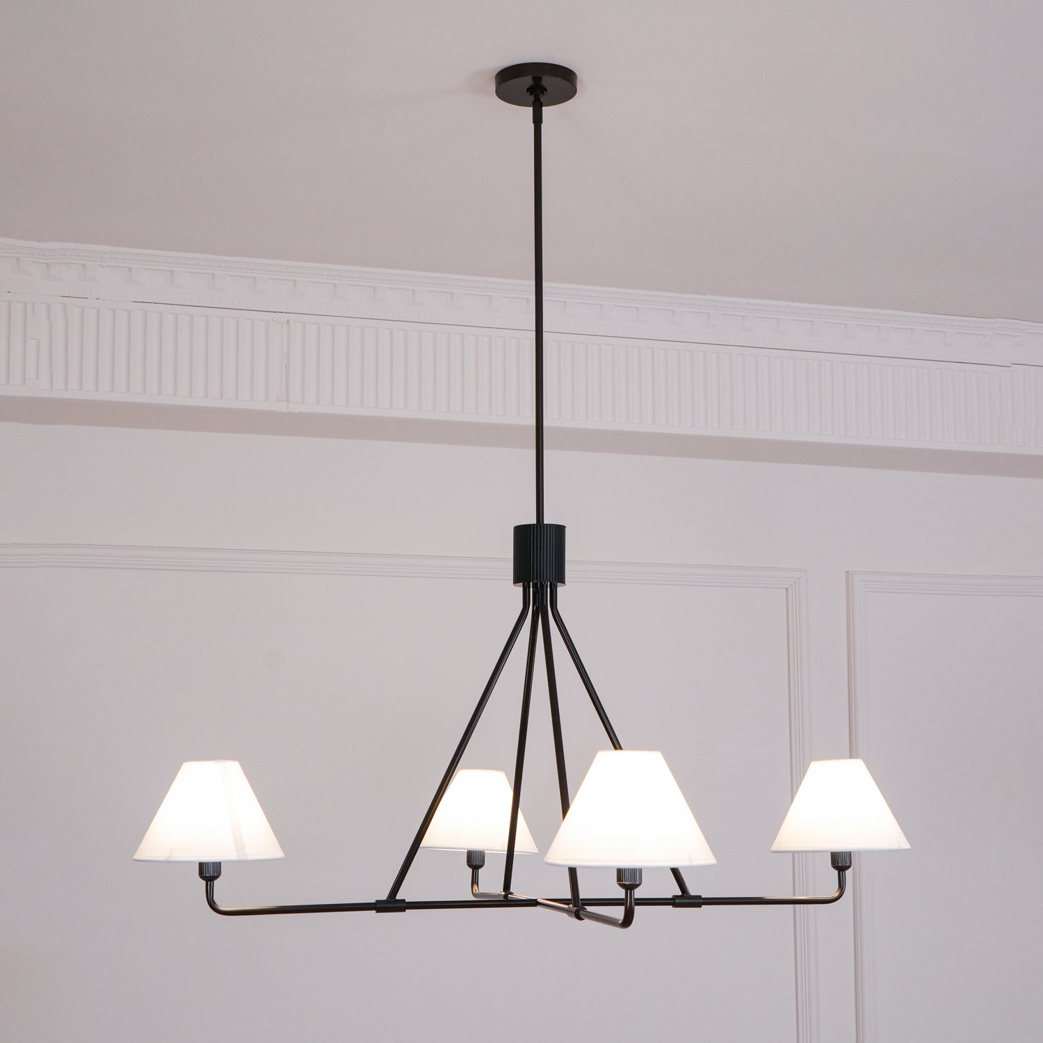 Ornuvyh Vintage Industrial Metal Fabric Chandelier - Lamp Copper