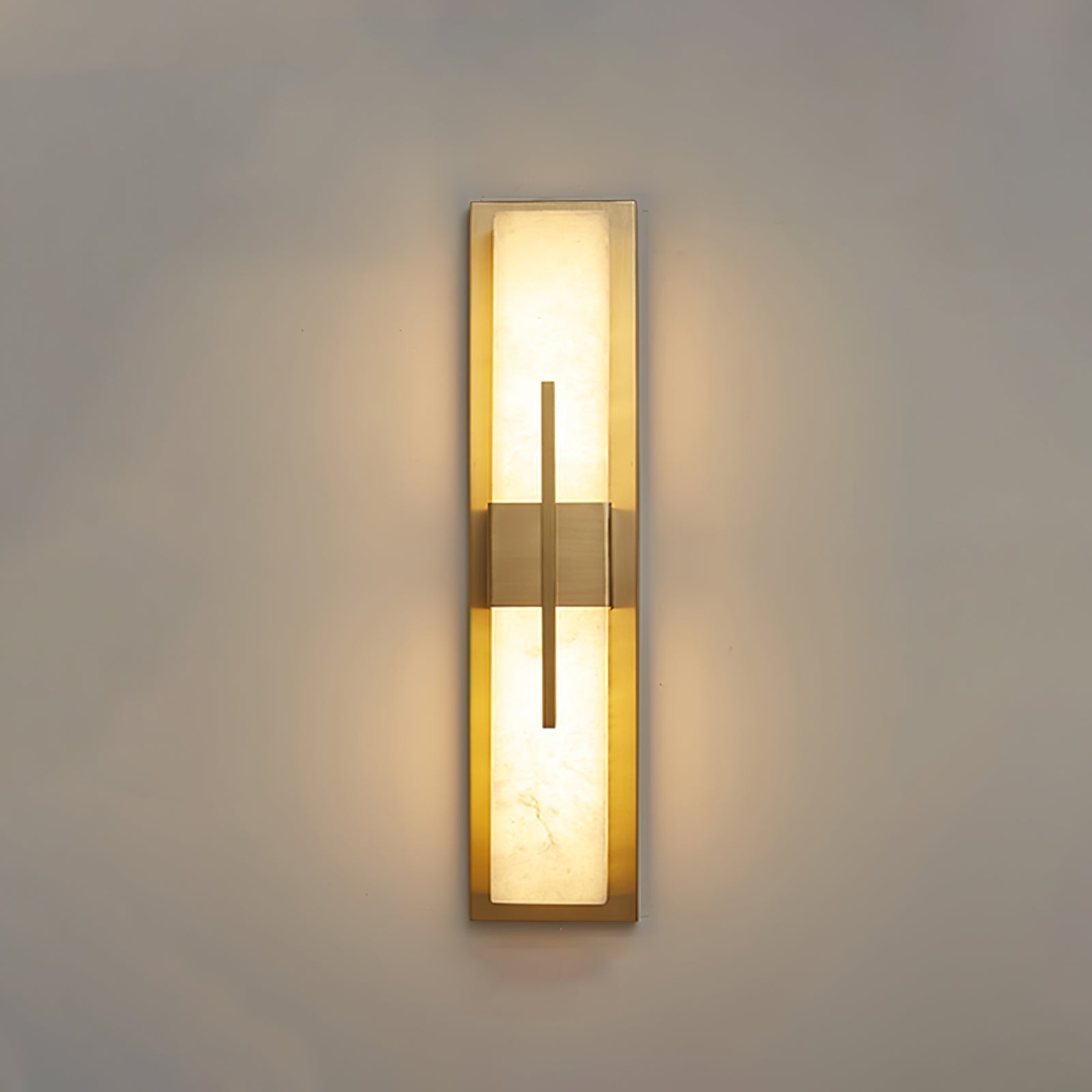 Lylirel Rectangular Alabaster Wall Light - Lamp Copper