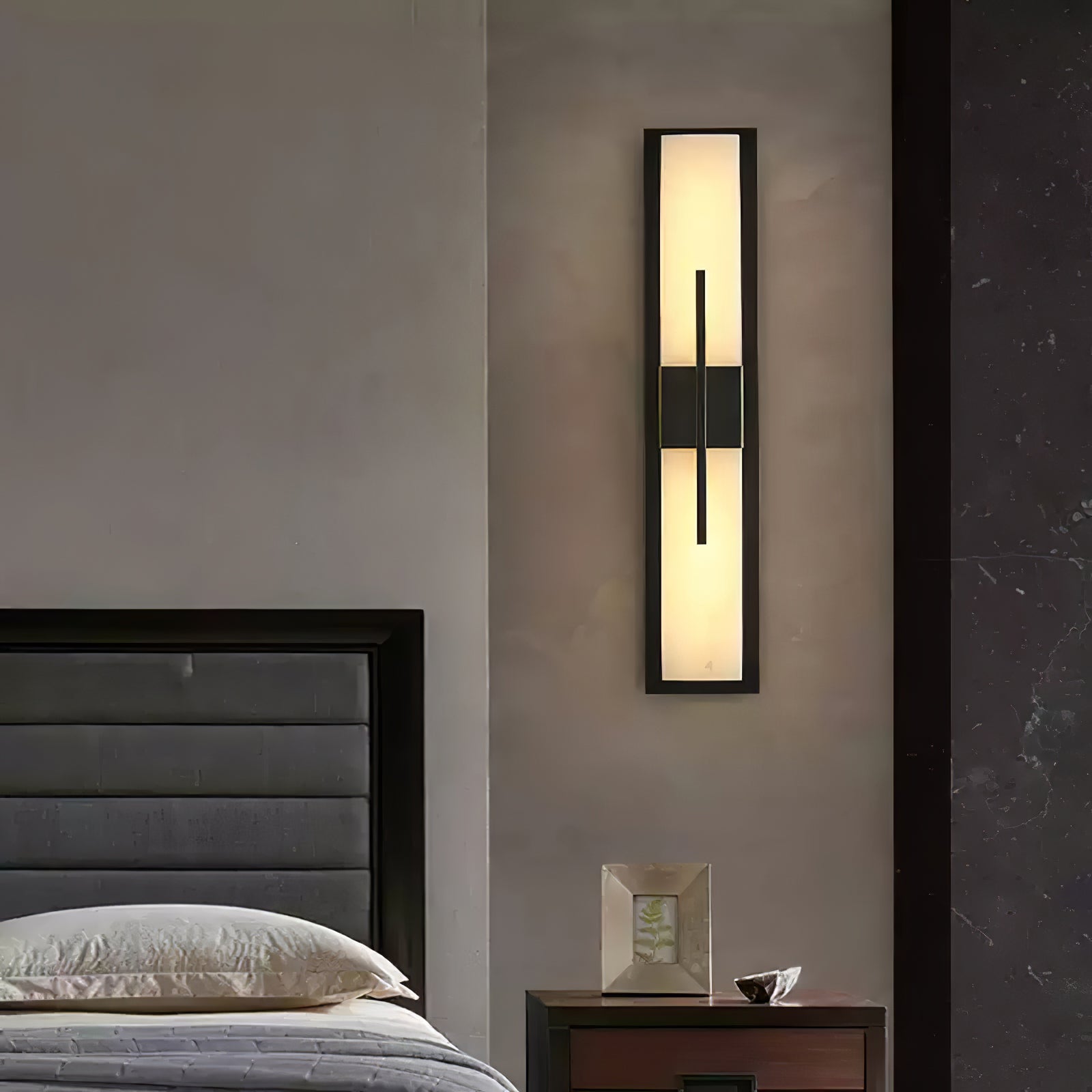 Lylirel Rectangular Alabaster Wall Light - Lamp Copper