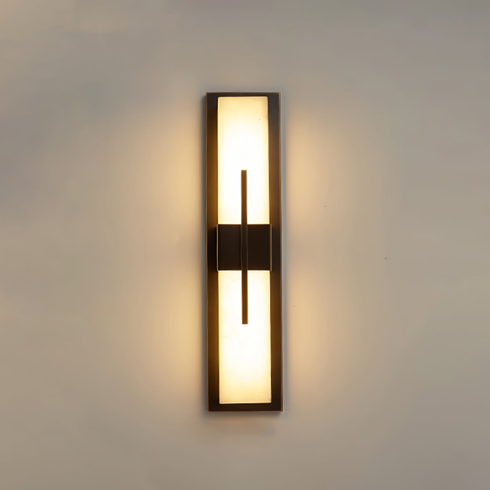 Lylirel Rectangular Alabaster Wall Light - Lamp Copper