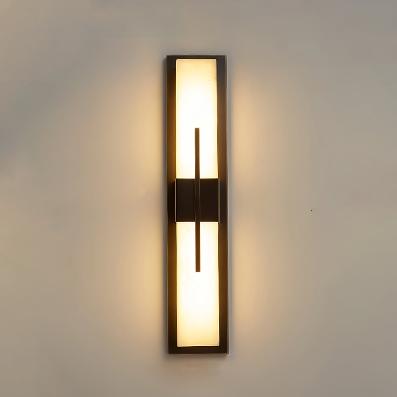 Lylirel Rectangular Alabaster Wall Light - Lamp Copper