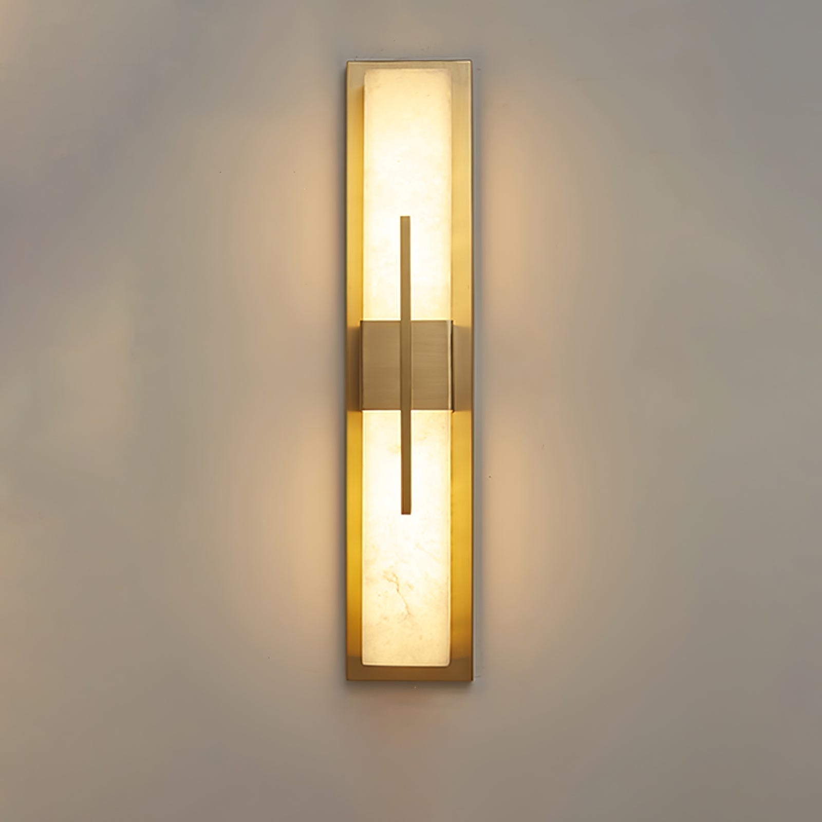 Lylirel Rectangular Alabaster Wall Light - Lamp Copper