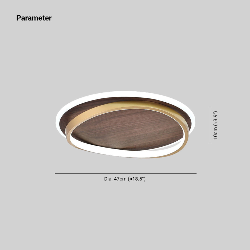 Arisha Modern Rund Dimmable Ceiling Light Gold Metal Acrylic Bedroom - Lamp Copper