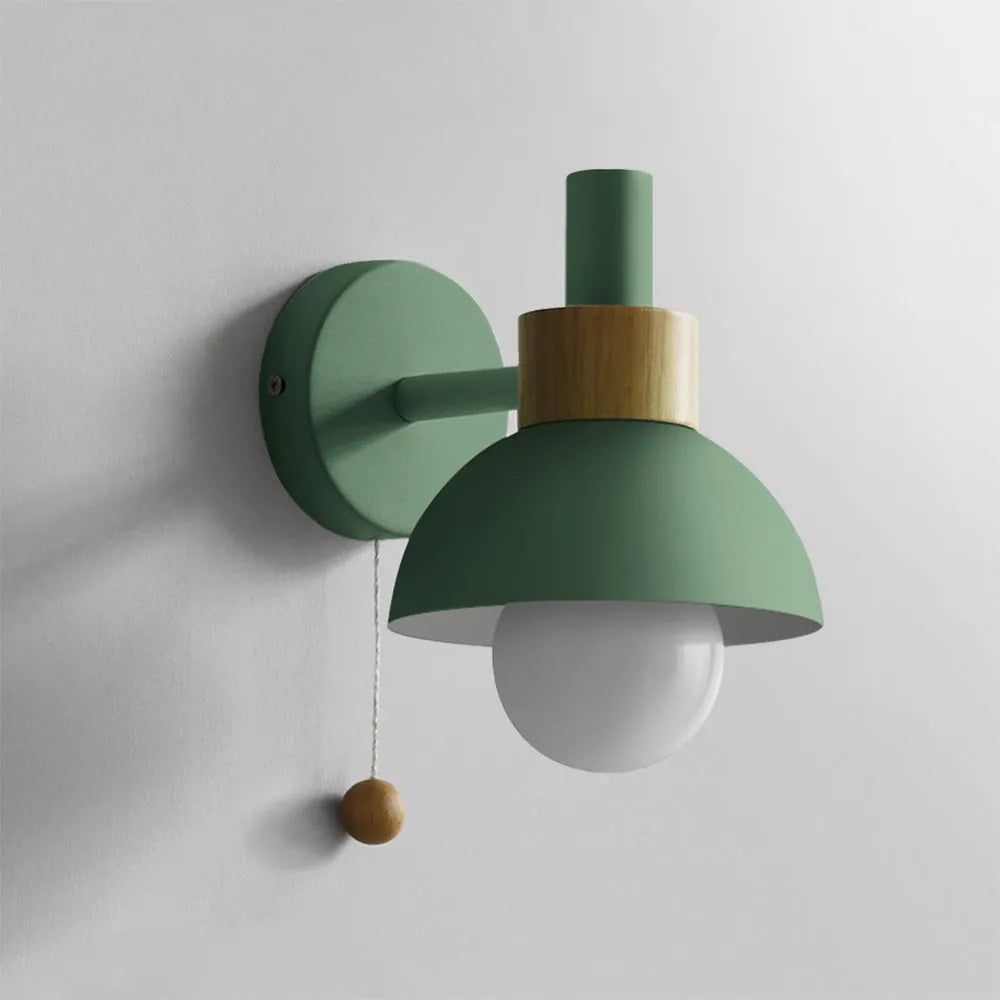 Valentina Modern LED Wall Lamp Metal Glass Bedroom White/Yellow/Pink/Green - Lamp Copper