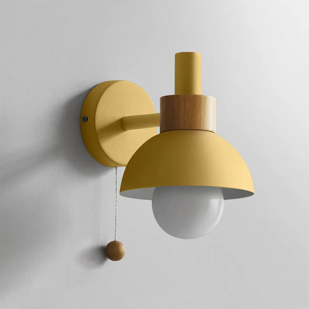 Valentina Modern LED Wall Lamp Metal Glass Bedroom White/Yellow/Pink/Green - Lamp Copper