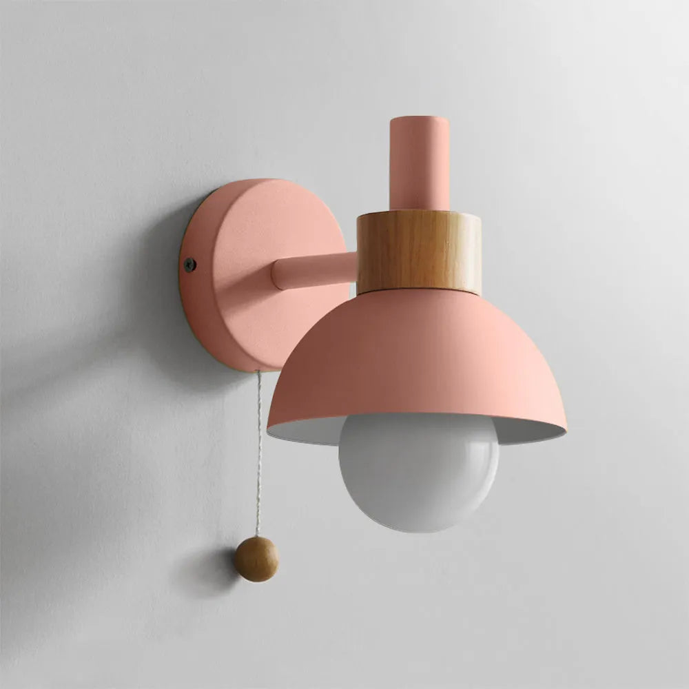 Valentina Modern LED Wall Lamp Metal Glass Bedroom White/Yellow/Pink/Green - Lamp Copper