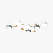 Arisha Modern LED Ceiling Light Acrylic Log Living Room Bedroom White Grey - Lamp Copper