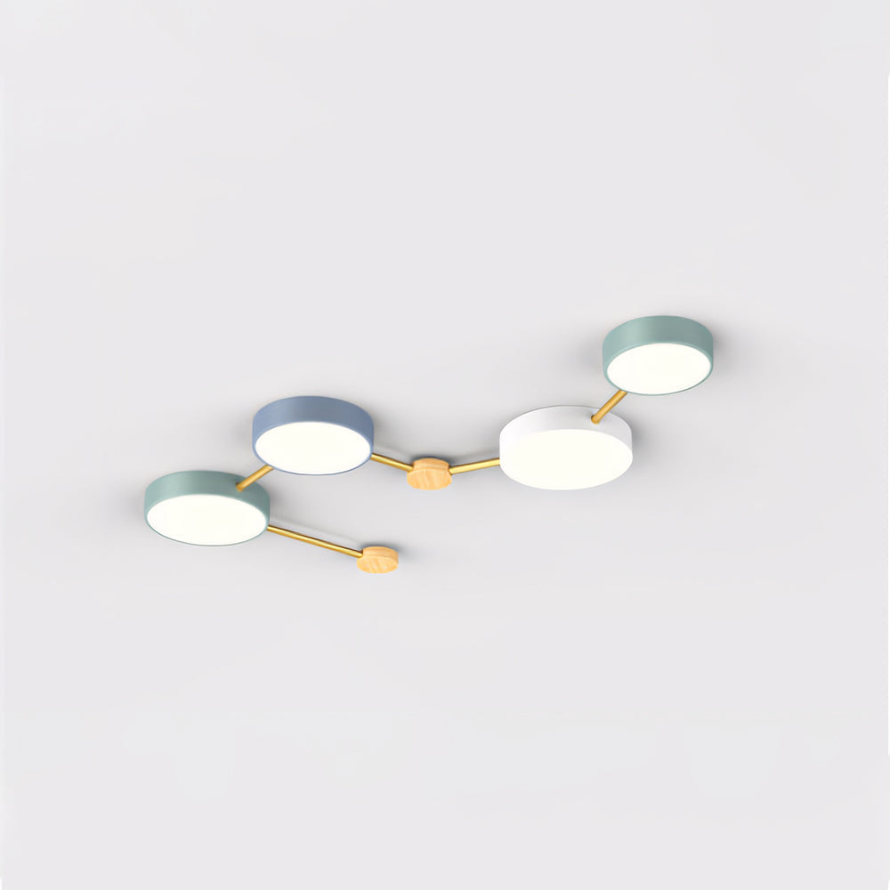 Arisha Modern LED Ceiling Light Acrylic Log Living Room Bedroom White Grey - Lamp Copper