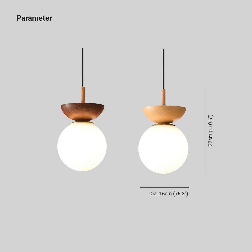 Valentina Nordic Japanese Glob LED Ceiling/Pendant Light Metal Glass Bedroom, Burlywood - Lamp Copper