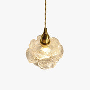 Valentina Romantic Retro Rose Pendant Light Clear Glass Bedroom - Lamp Copper