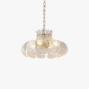 Arisha Modern Pear Shaped Chandelier Ice Melting Glass Bedroom - Lamp Copper