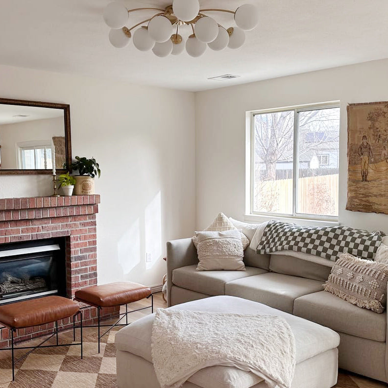 Lumina Modern Glass Chandelier - Lamp Copper