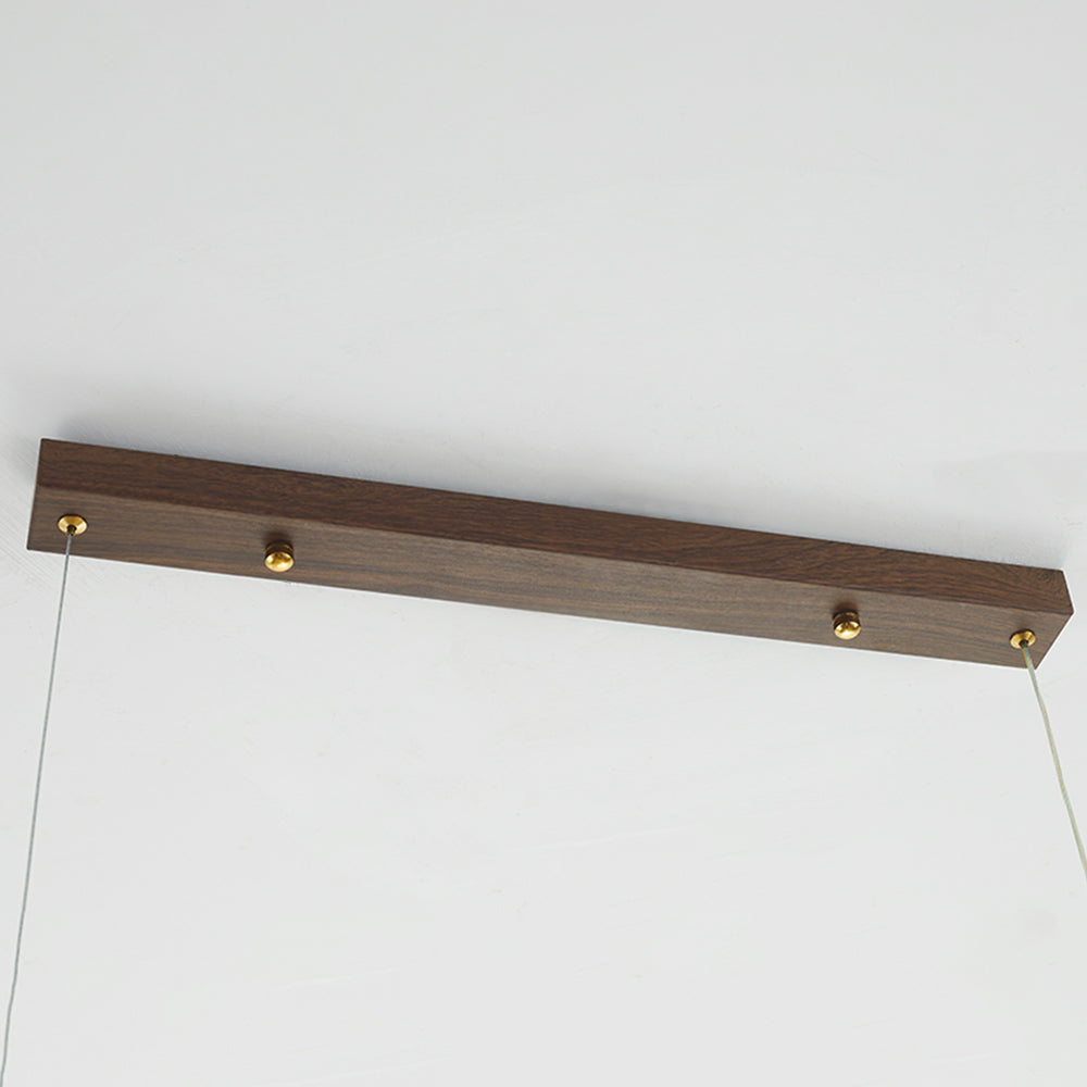 Muto Modern Minimalist Pendant Light, Metal Water Transfer Wood - Lamp Copper