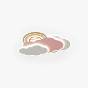 Aria Modern Cloud/Rainbow Flush Mount Ceiling Light Pink/White - Lamp Copper
