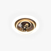 Aria Cosmic Astronaut & Galaxy Motif Flush Mount Ceiling Light - Lamp Copper
