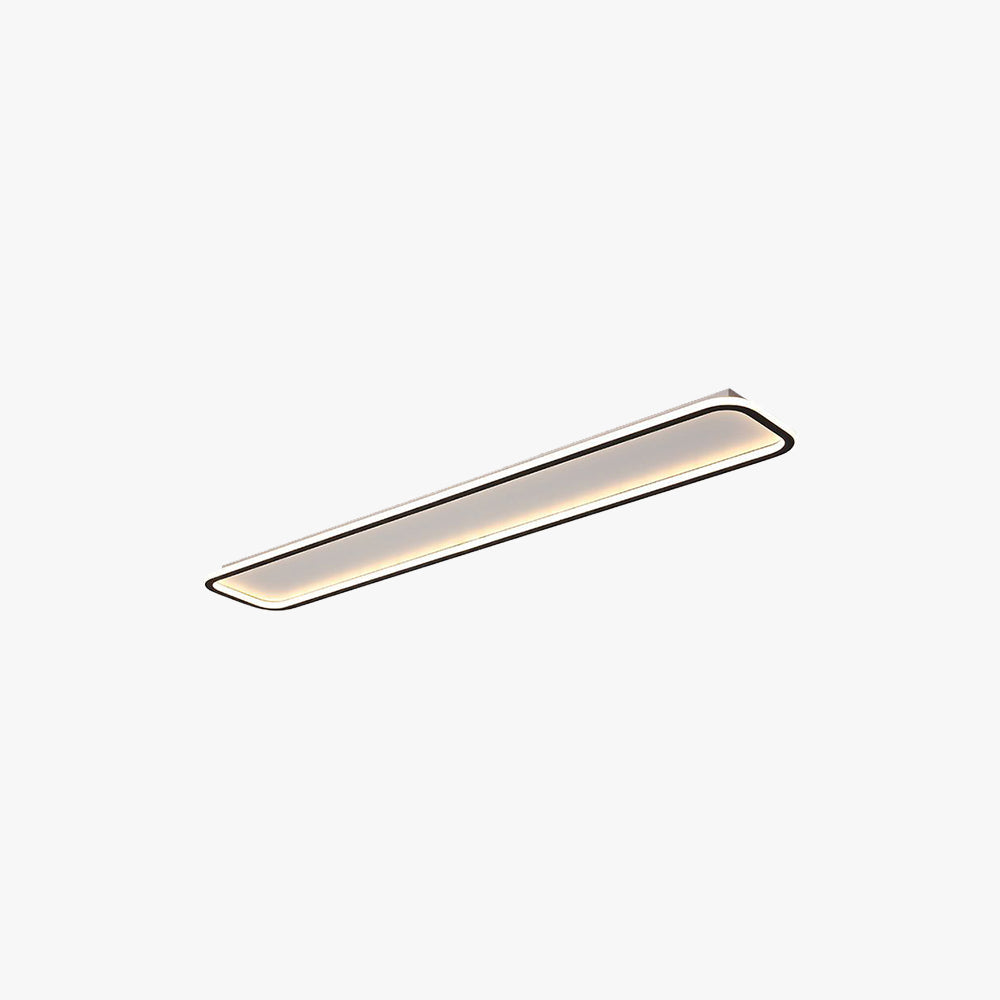 Arisha Minimalist Flush Mount Black Frame Rectangular Ceiling Light - Lamp Copper