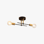 Valentina Flush Mount Ceiling Light Globe Modern, Metal/Glass - Lamp Copper