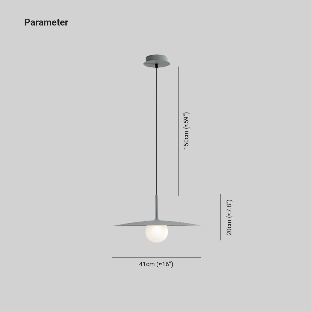 Arisha Modern Dish-shaped Metal Pendant Light, Black/White/Grey - Lamp Copper