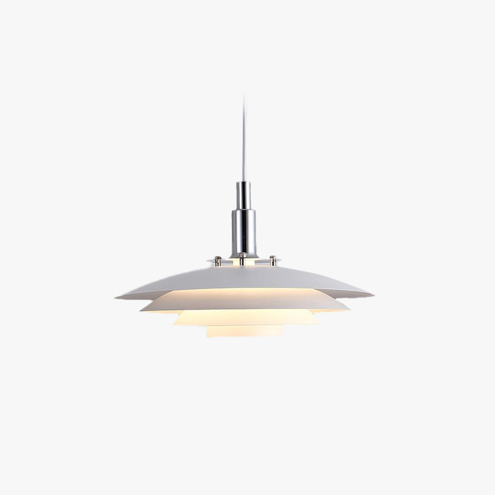 Nylo Contemporary Minimalist Frisbee Shaped Metal Pendant Light - Lamp Copper