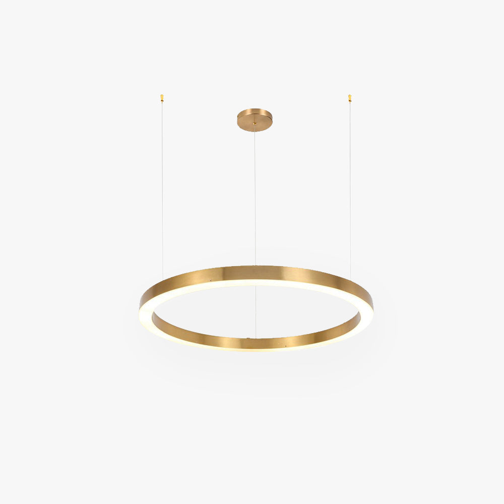 Arisha Modern Ring Metal Pendant Light, Gold - Lamp Copper