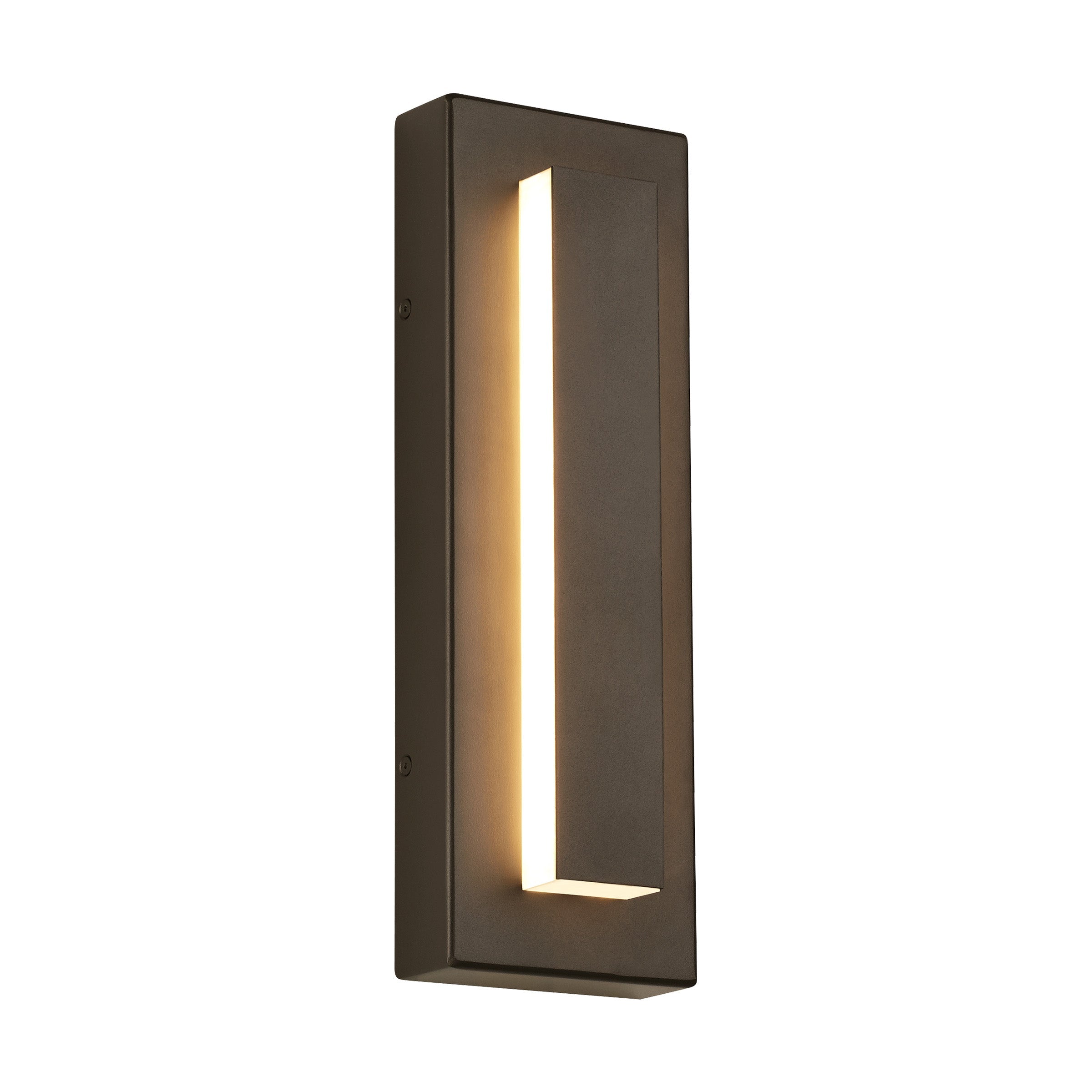 Kasso Modern Square Metal Outdoor Wall Lamp, Dark/Gray Bronze - Lamp Copper