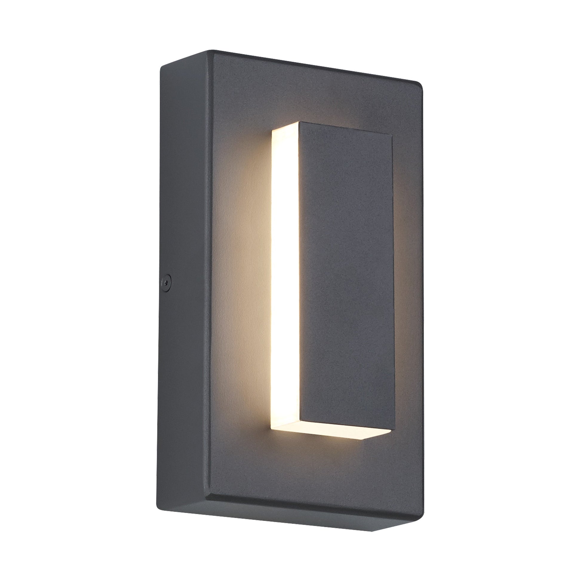 Kasso Modern Square Metal Outdoor Wall Lamp, Dark/Gray Bronze - Lamp Copper