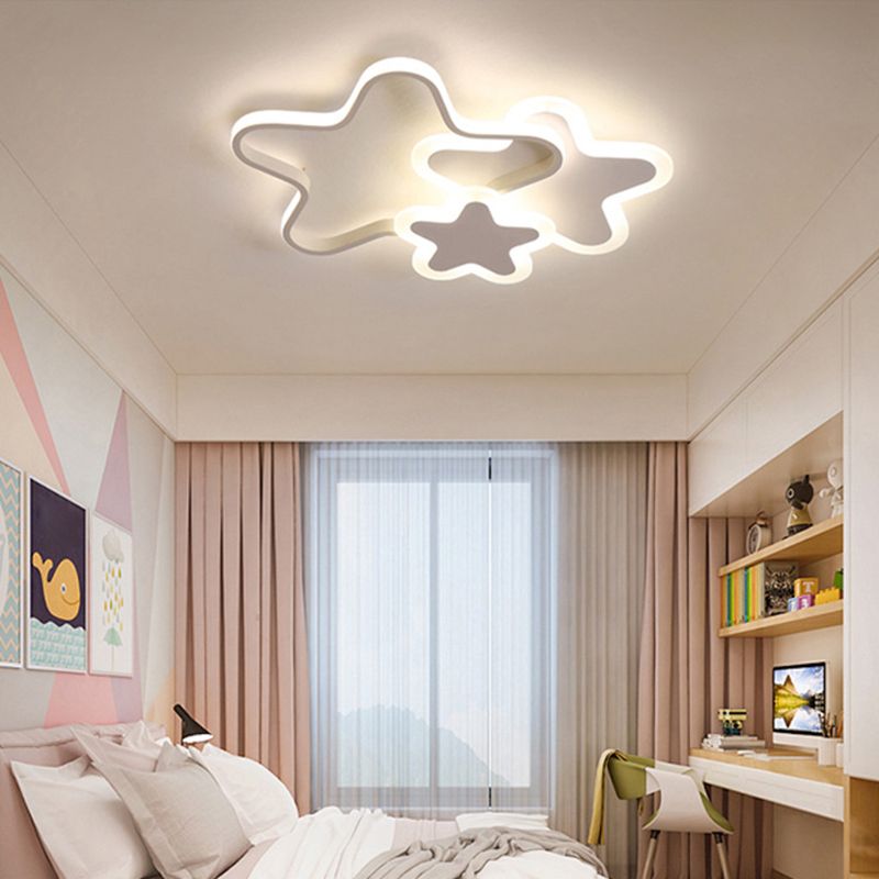 Aria LED Star Designer Flush Mount Ceiling Light - Lamp Copper