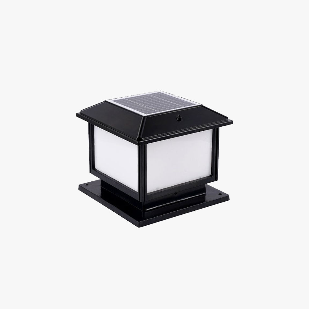 Ray Vintage Rectangle Metal Outdoor Solar Lamps, Black/Bronze - Lamp Copper
