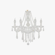 Silva Luxury Candlestick Clear Crystal Chandelier - Lamp Copper