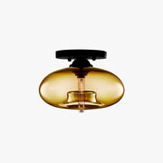 Valentina Industrial Art Deco Globe Flush Mount Ceiling Light Living Room - Lamp Copper
