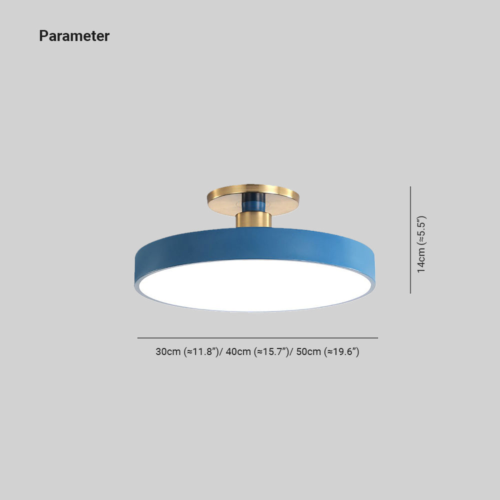 Loma Flush Mount Ceiling Light - Lamp Copper