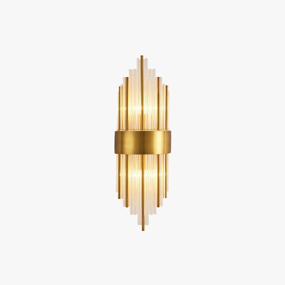 Kristy Luxury Gold Crystal Bedroom Bedside Wall Lamp - Lamp Copper