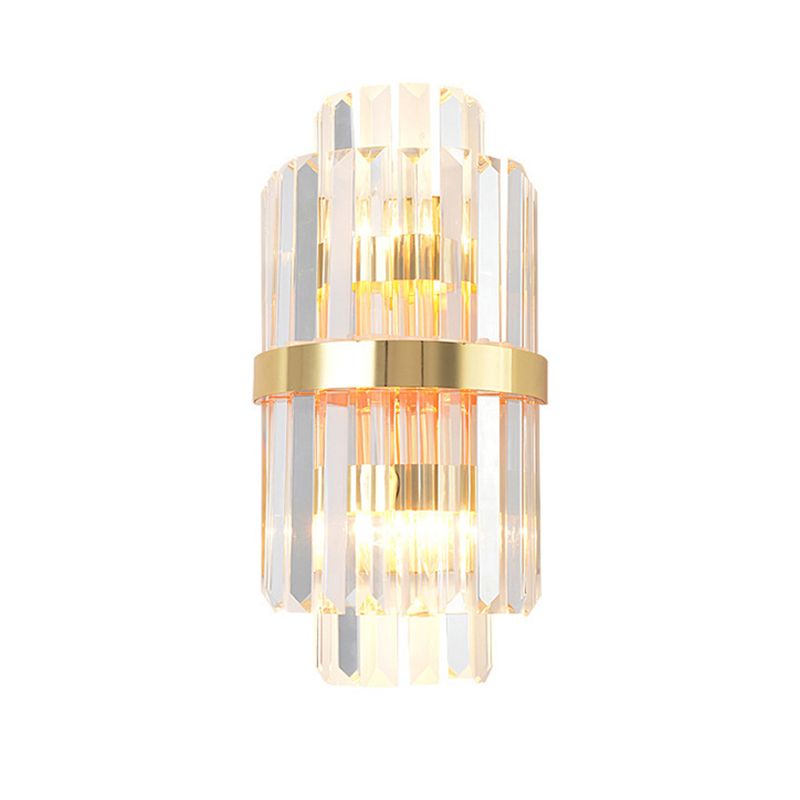 Kristy Luxury Gold Crystal Bedroom Bedside Wall Lamp - Lamp Copper