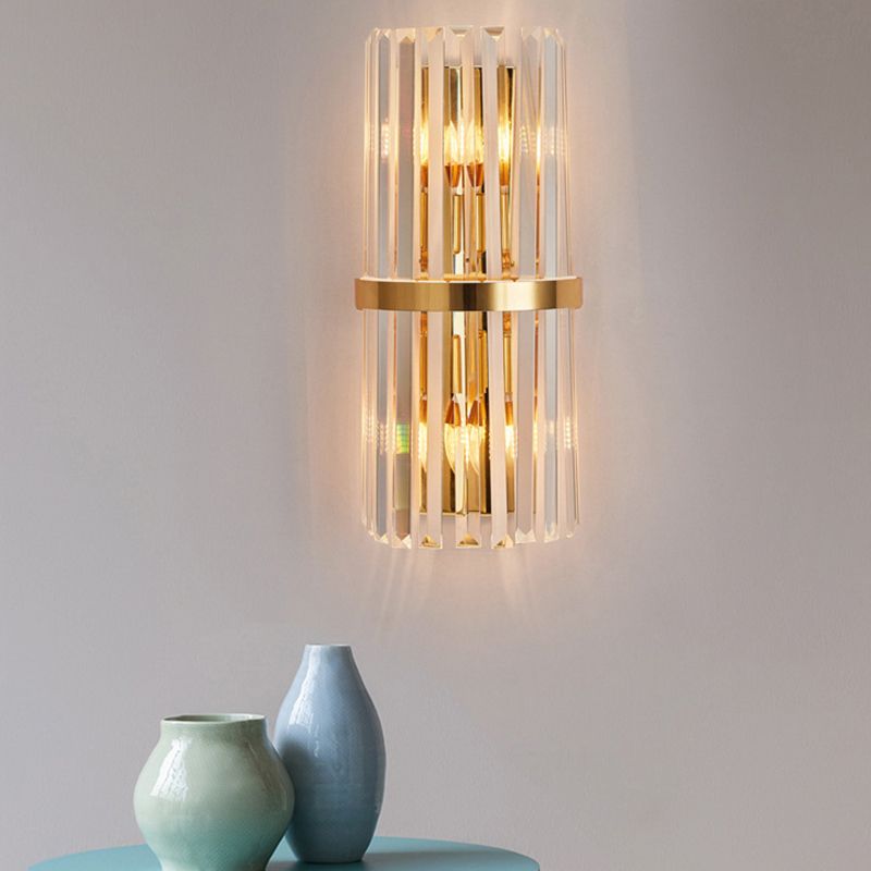 Kristy Luxury Gold Crystal Bedroom Bedside Wall Lamp - Lamp Copper