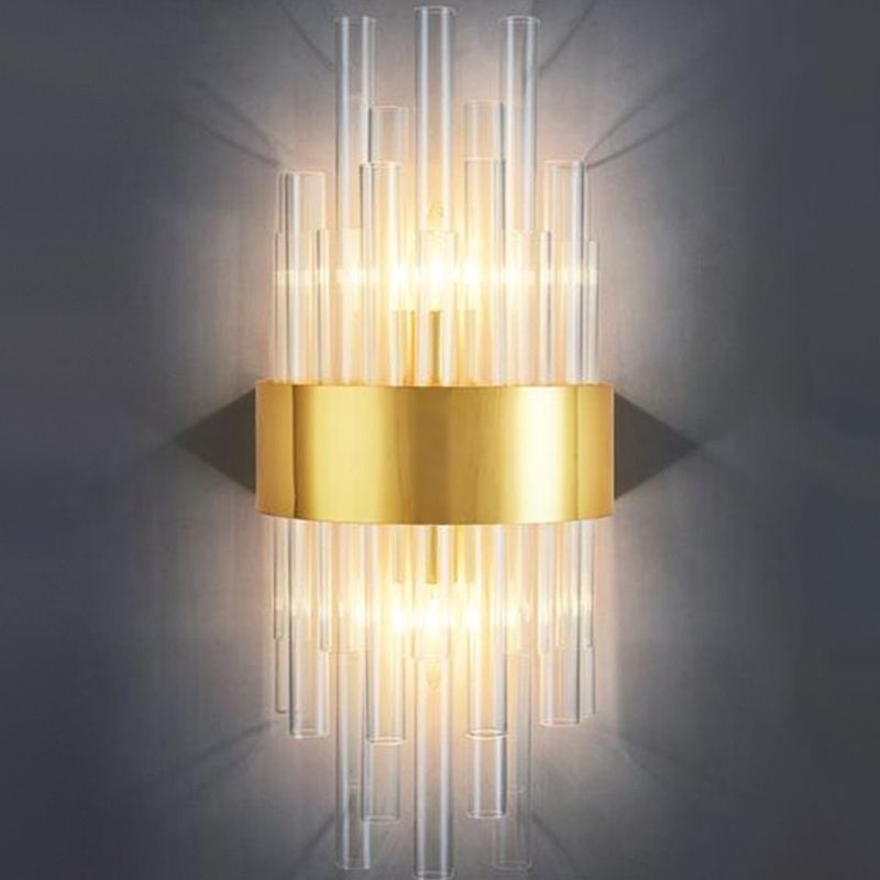 Kristy Luxury Gold Crystal Bedroom Bedside Wall Lamp - Lamp Copper
