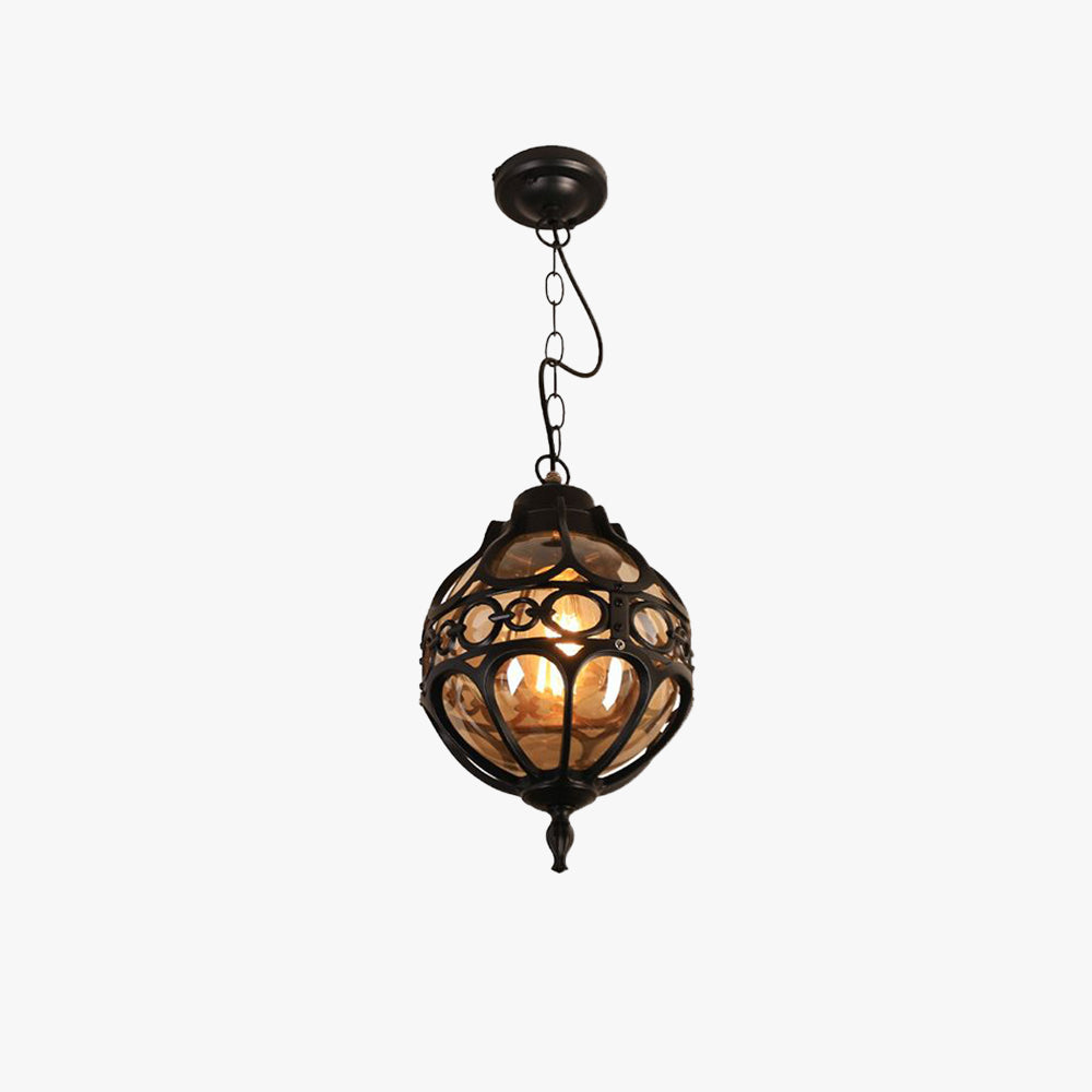 Silva Loft Sphere Vintage Farmhouse Rustic Pendant Light Black/Bronze Dining Room - Lamp Copper