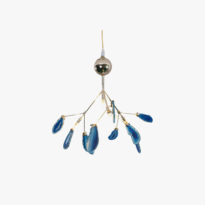Aria Agate Creative Colourful Chandelier Bedroom/Living Room - Lamp Copper
